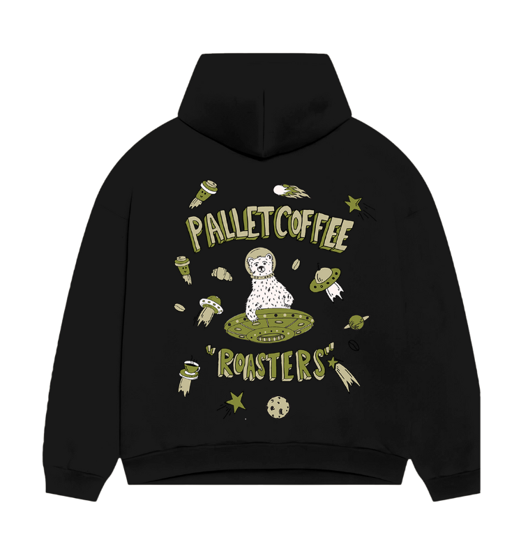 Good Day Space Bear Hoodie (black)